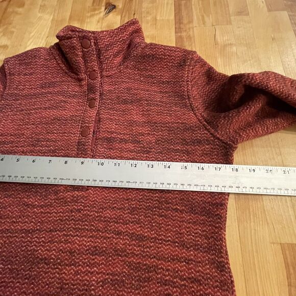 Orvis Sweater Mock Neck 1/4 Button Fleece Pullover Active Outdoors Womens S - Picture 7 of 11
